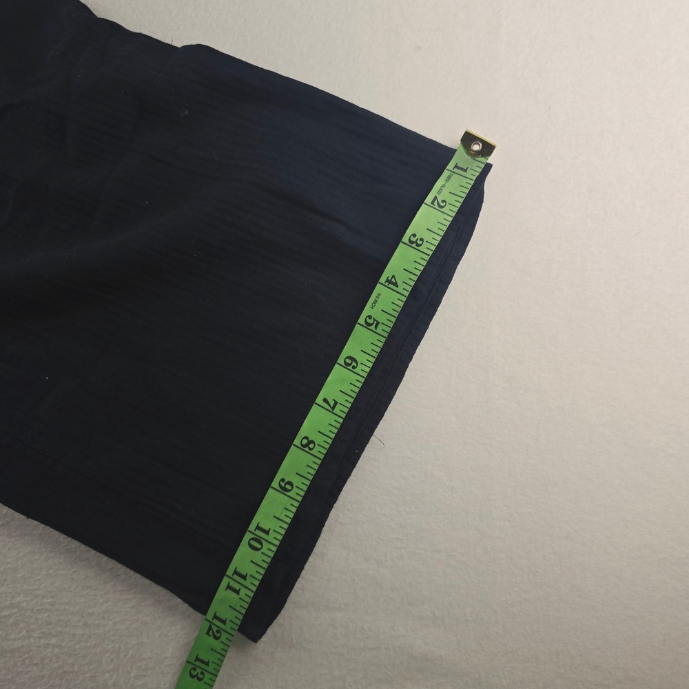 J. Crew NWT Textured Wide Leg Drawstring Beach Pants Black Cotton Medium - Picture 11 of 11